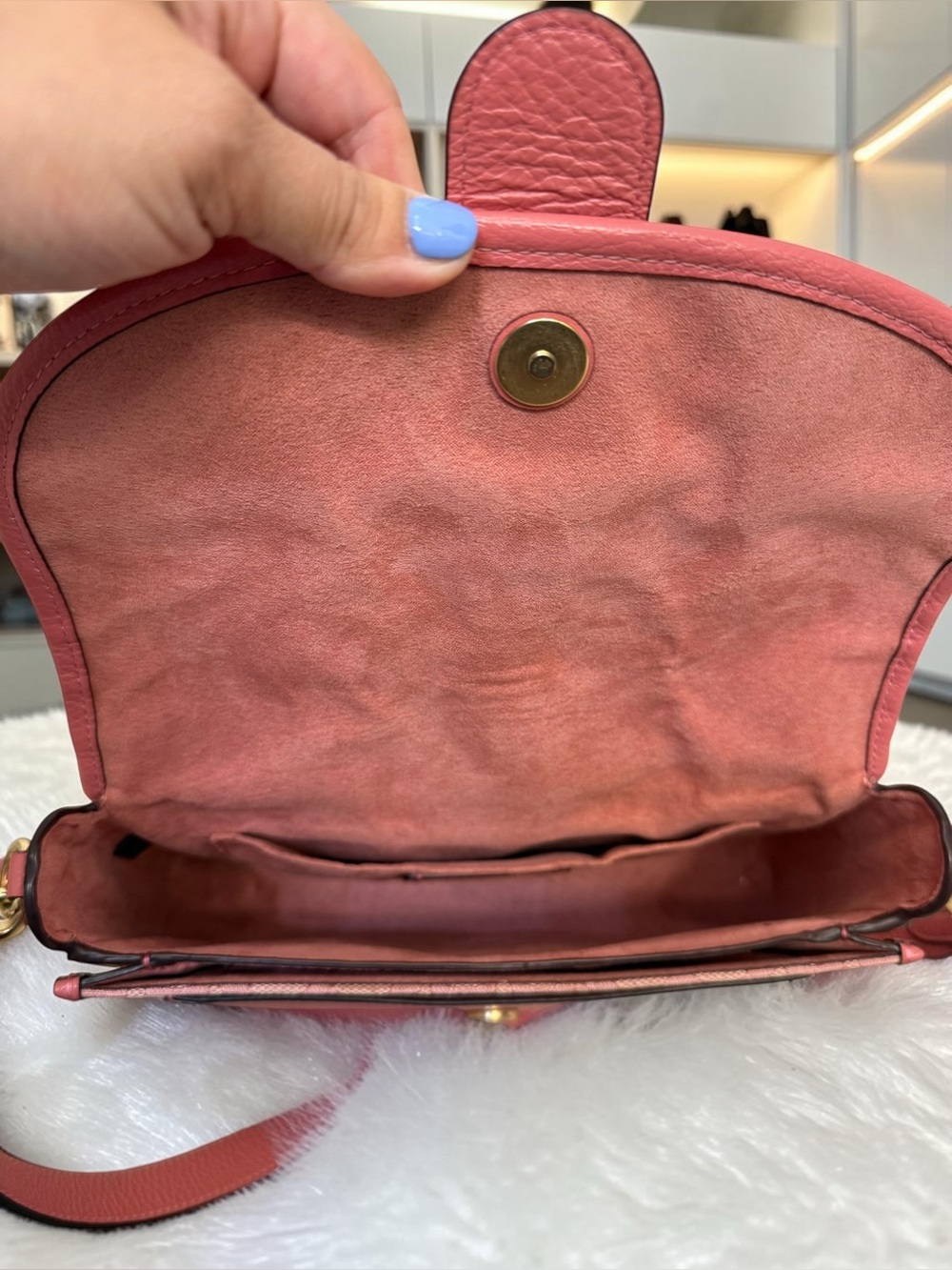 Coach Lonnie Crossbody Bag in Pink Signature Jacquard C8307 - Picture 7 of 13